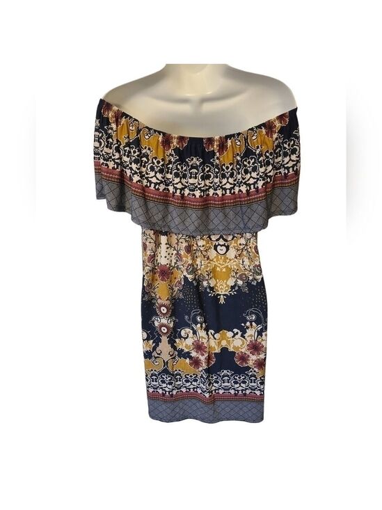 Best & Best Dresses & Skirts - TRÏBE Off The Shoulder Strapless Bohemian Floral MIDI Sundress Size Medium NWT